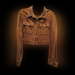 Vintage Camel Cropped Corduroy Jacket
